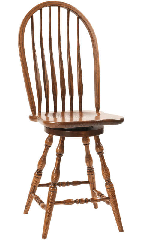RH Yoder Bent Feather Bow Barstool