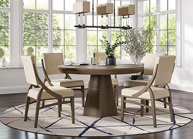 RH Yoder Korbyn Chairs with Brogan Table Dining Room Furniture Set