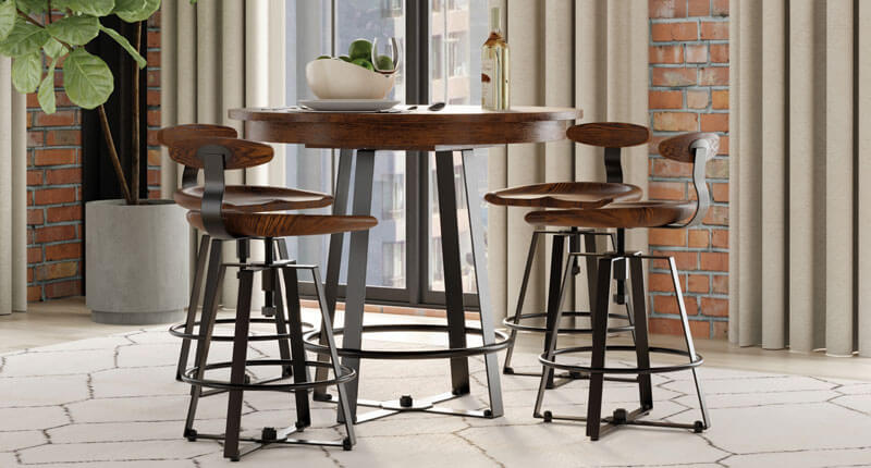 RH Yoder Iron Craft Pub Table Dining Room Furniture Set