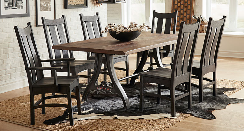 RH Yoder Iron Forge Table Dining Room Furniture Set