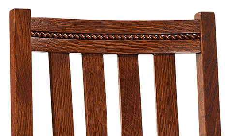 RH Yoder West Lake Chair Rope Moulding Detail