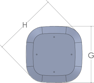 RH Yoder Callaway Table Base Shape Dimensions