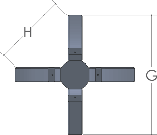 RH Yoder Dawson Table Base Shape Dimensions