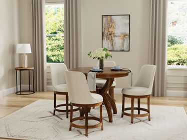 RH Yoder Niles Pub Table with Grayson Barstools Dining Room Furniture Set