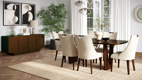 RH Yoder Westal Table, Chairs and Server Dining Room Furniture Collection