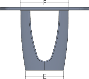RH Yoder Westal Table End View Dimensions