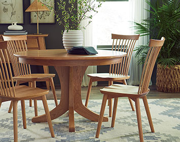 RH Yoder Bersina Chairs, Table and Server Dining Room Furniture Set Detail