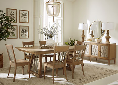 RH Yoder North Star Chairs, Table and Server Dining Room Furniture Set