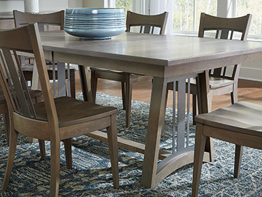 RH Yoder Wellbeck Chairs, Table and Sinclair Server Dining Room Furniture Set Detail